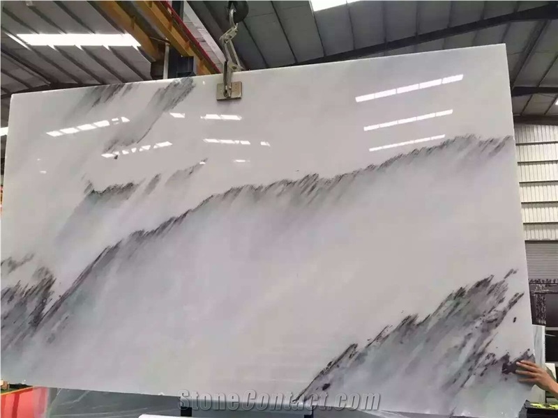 Blue Sky, White Marble Slabs or Tiles, for Wall or Flooring Coverage