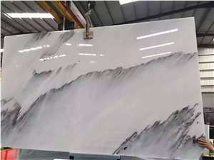 Blue Sky, White Marble Slabs or Tiles, for Wall or Flooring Coverage