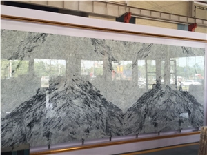 Landscape Marble Book Match Slab, Marble Wall Covering