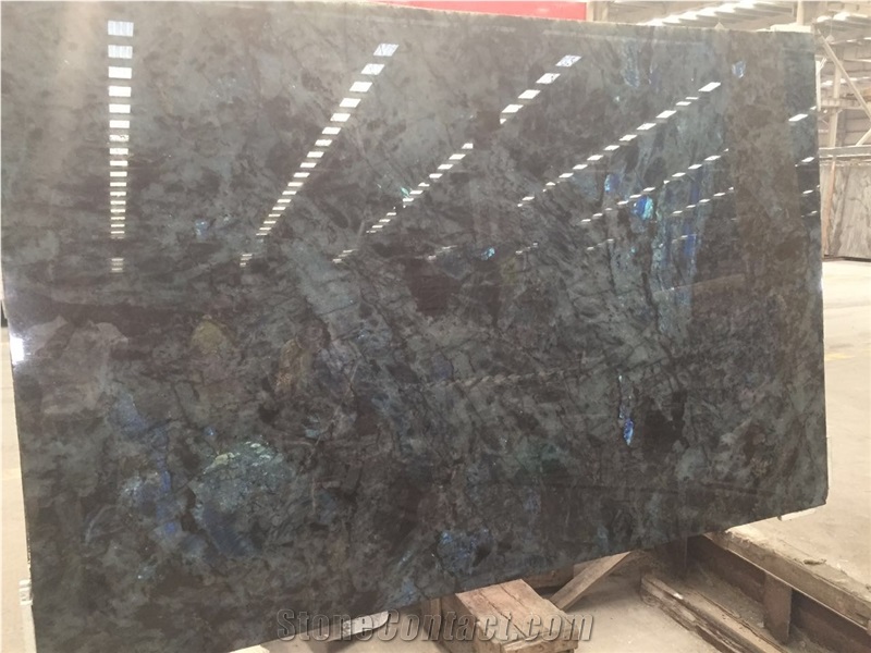 Lemurian Blue Granite, Slabs or Tiles, for Wall or Interior Decoration