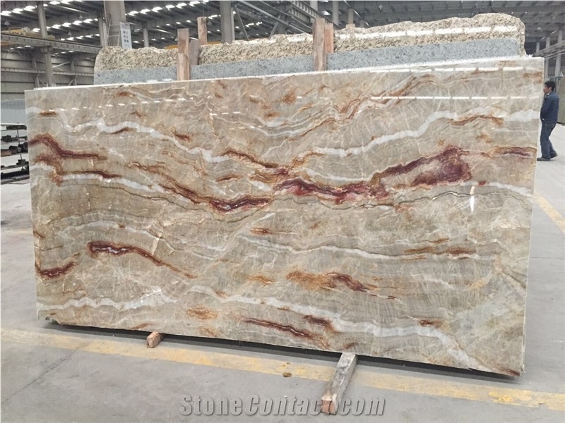 Nacarando Quartzite, Golden Quartzite Slab and Tiles, for Wall or Flooring Coverage