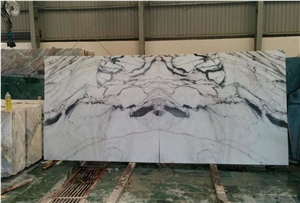 Nero White Marble, White Marble, Slab / Tiles for Wall and Floor Covering