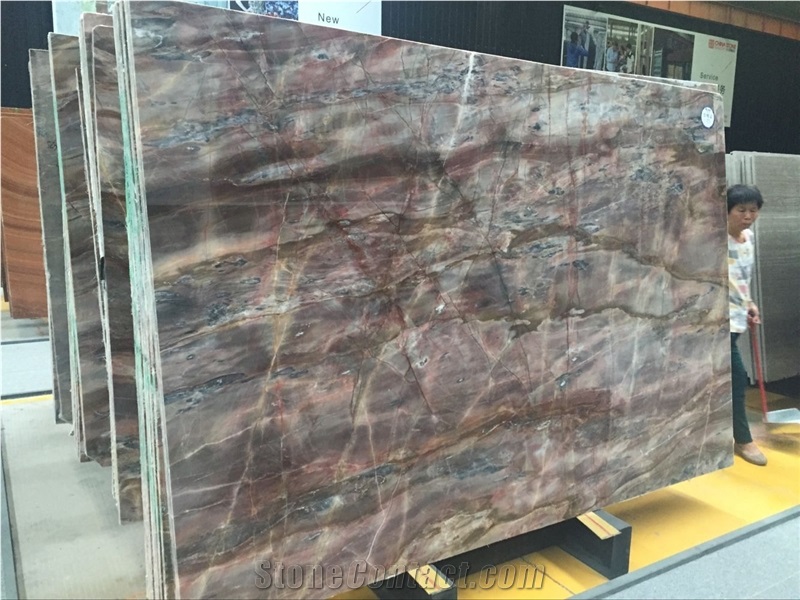 Smoky Red Marble, Red Marble, Slab and Tiles, for Wall and Flooring Coverage, Quarry Owner
