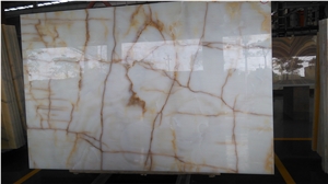 White Onyx, Golden White Onyx, Chinese White Onyx, Slab and Tiles, for Wall or Flooring Coverage