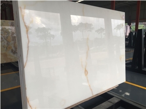 White Onyx Slab Polished for High Quality