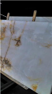 White Onyx, White Onix, Slabs or Tiles, for Wall or Flooring Coverage, High Quality and Best Price