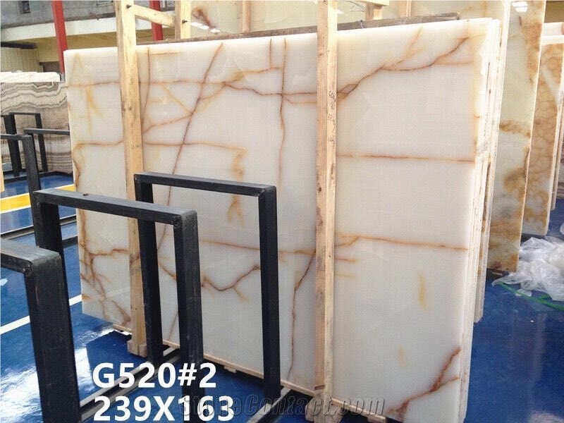 White Onyx, White Onix, Slabs or Tiles, for Wall or Flooring Coverage