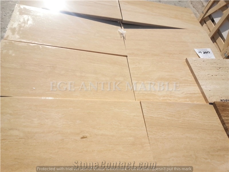 2x30x60 Veincut Filled&Polished Denizli Classic Light Travertine Tiles