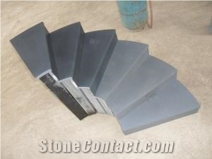Chinese Light Grey Basalt Honed Stair & Steps