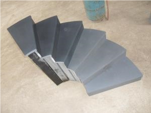Chinese Light Grey Basalt Honed Stair & Steps