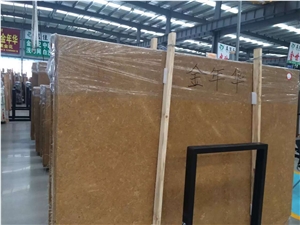 China Golden or Yellow Marble Slabs, Tiles, Cut to Size Panels in 80x80x1.8/2cm for Various Projects Pol. Brushed Etc. Quarry Owner and Good Price