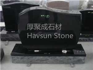 Imperial Red Granite Upright Monument Headstone for Us Market