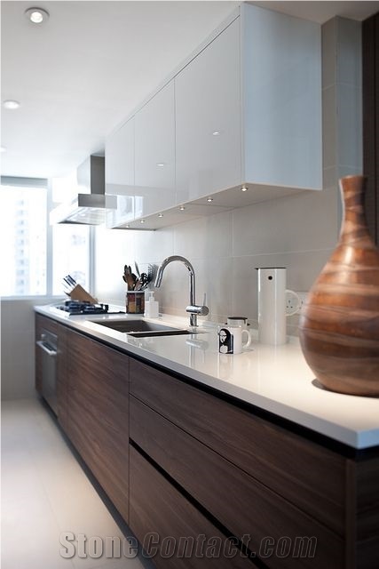 A Polished Product Of Engineered Corian Stone Slab for Kitchen Countertop and Bench Top Easy-To-Clean and Resistant to Stains,Heat and Scratches