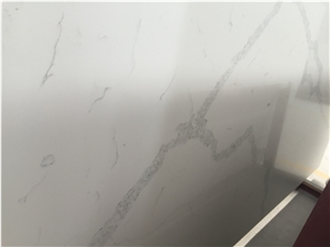Calacatta Nuvo Marble Like Quartz with Veined Movement and Random Pattern