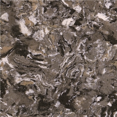 Colorful Grey Quartz Stone Slabs & Tiles , China Engineered Stone ,Solid Surface Stone