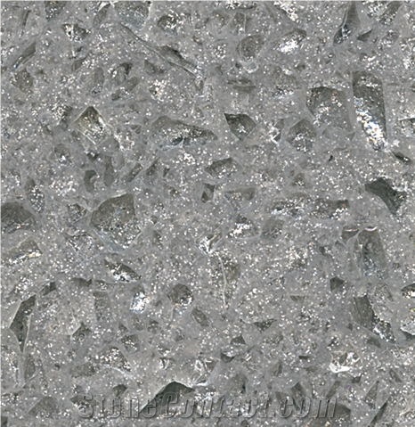 Crystal Shining Light Grey Quartz Quartz Stone