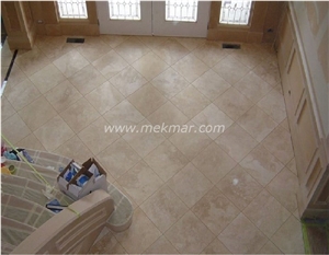 Classic Beige Turkish Travertine Filled Honed from Turkey, Stocked in Usa