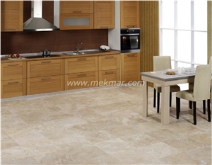 Classic Beige Turkish Travertine Filled Honed from Turkey, Stocked in Usa