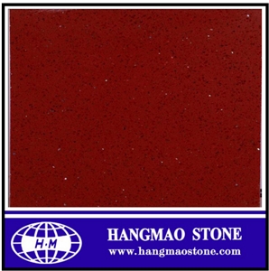 Cheap Solid Surface Engineered Stone Lowes Red Sparkle Quartz Stone for Bathroom