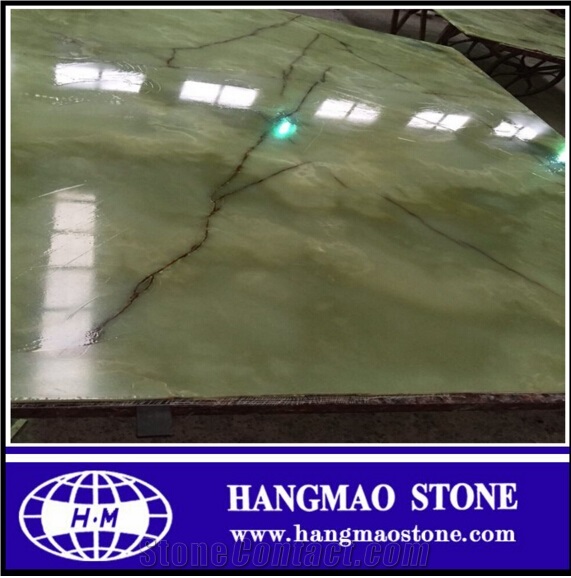 Factory Price Green Onyx Stone Tile & Slab, China Green Onyx