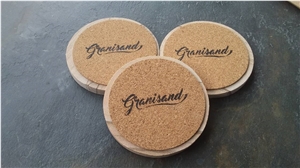 Honed Round Shape Sandstone Coasters