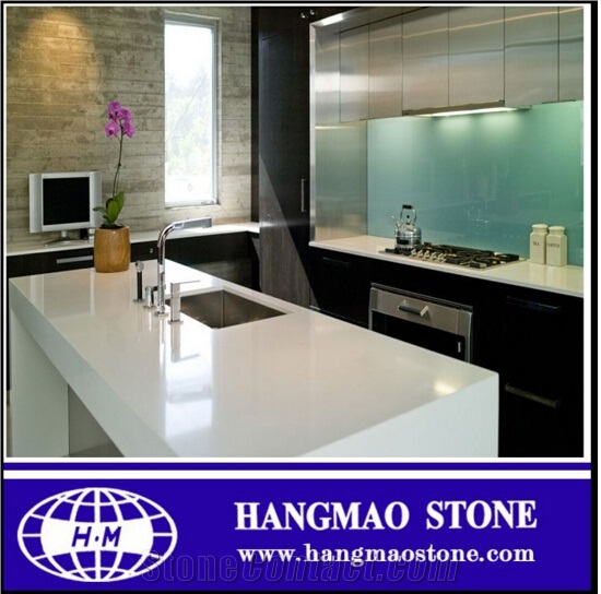 Hot Sell Polished Slab White Crystal Quartz Stone Kitchen Coutertop Price