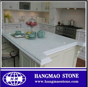 Modern White Rectangular Quartz Stone Dining Table Tops/ Kitchen Islands Tops