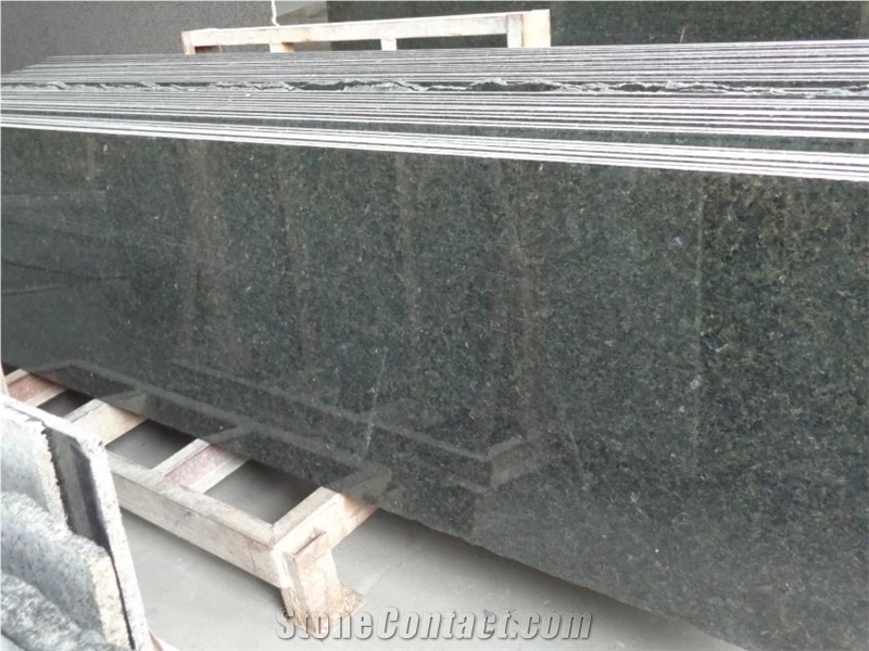 Polished Ubatuba Granite Tiles for Wall Decoration, Brazil Green Granite