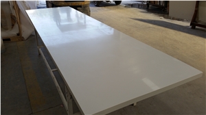 White Artificial Quartz Stone Beveled Edge Kitchen Countertops, Custom Countertops, China Cheap White Artificial Stone Countertop