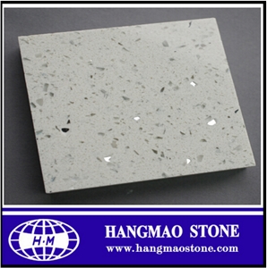 White Star Quartz Silver Stone Tile & Slab with High Density Solid Surfaces