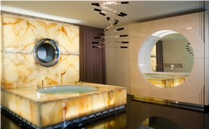 Translucent Onyx Bathroom Decoration