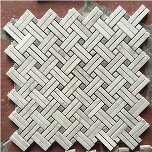 Carrara White Marble Mosaic Pattern Tile Knot