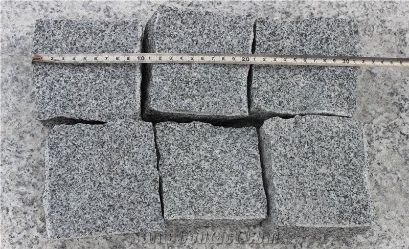 G654 All Sides Split Cobble Stone,Natural Splitted Cube Stone