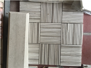 Match Stick Collection Grey Wood Grain Marble Mosaic Tile