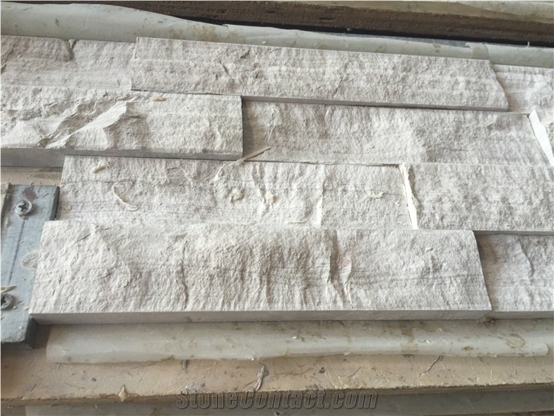 Timber White Marble Split Face Ledge Stone,Guizhou Wood Grain Marble Cultured Stone