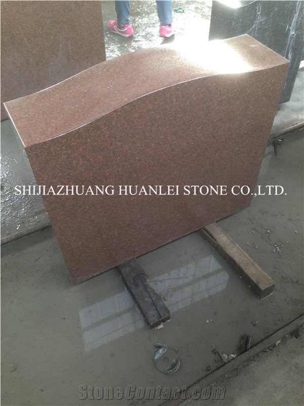 Red Granite Tombstone & Monuments, Red Gravestone in Hebei ,Westen Style Memorial,America Headstone, Best Price, Supreme Quality Brown