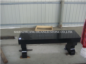 Shanxi Black Granite Exterior Bench, China Black Granite Bench/Garden Bench/Outdoor Chairs