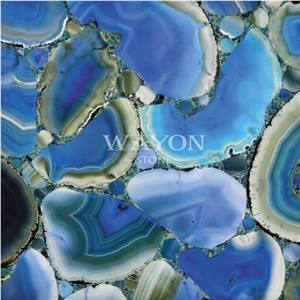 Blue Agate Stone, Pervious to Light Agate,Gemstone, Woodstone,Fossil,Precious Stone,Natural Crystal
