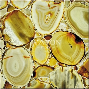 Natural Crystal Gemstone Tiles & Slabs,Yellow Agate Semiprecious Stone