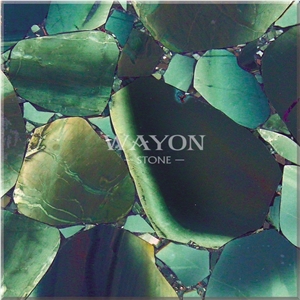 Natural Crystal Green Gemstone Tiles & Slabs/Semiprecious Stone