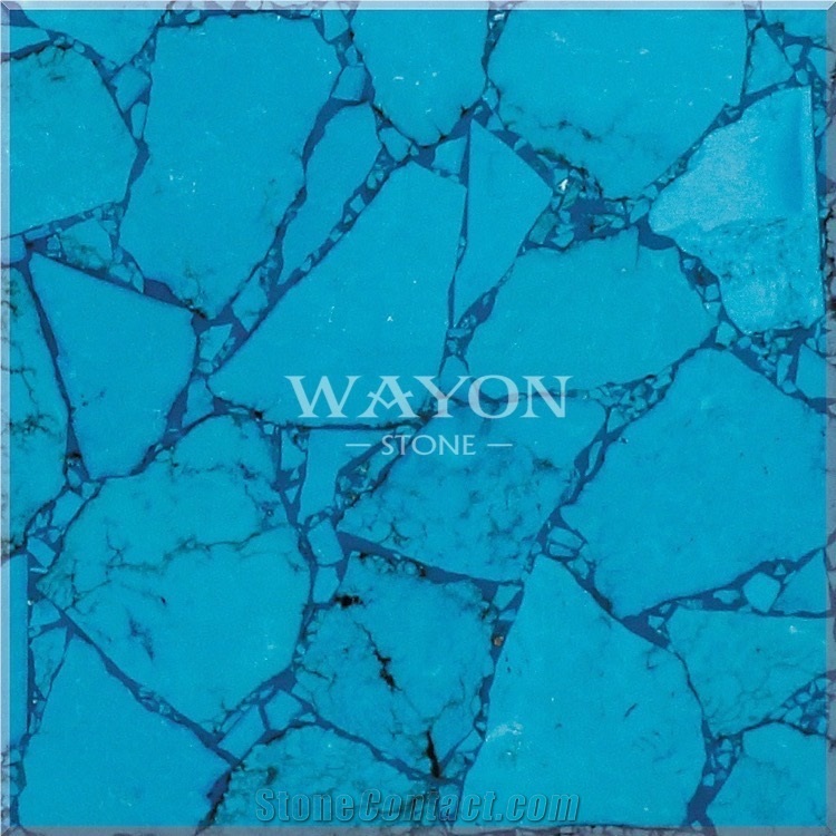 Natural Gemstone Tiles and Slabs, Obsidian Blue Glue Semiprecious Stone