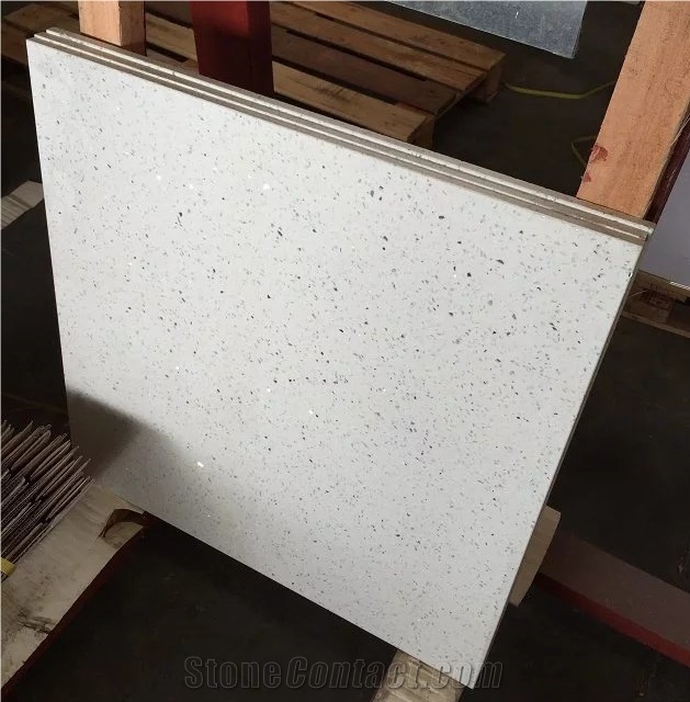 White Quartz Stone Tiles, China White Flooring Tiles