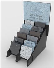 Desktop custom display rack for quartz marble granite stone
