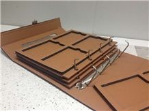 Detachable leather sample book for marble &granite stone tile