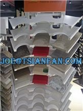 triple row stone display rack