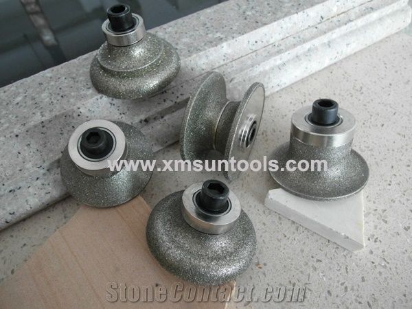 Electroplated Router Bits/Elec. Profile Wheels/Stone Edge Profiling/Diamond Edge Grinding Tools for Marble Enginnered Stone