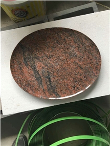 Multicolor Red Granite Fruit Plate Red Granite Dish