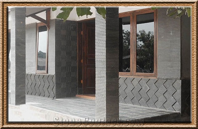 Andesit Lavastone Alor 2 Tiles & Slabs, Grey Basalt Walling Tiles