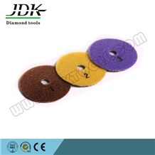 JDK Hot Sale100mm 3 Step Diamond Flexible Polishing Pads For Marble And Granite
