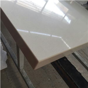 China White Polished Quartz Stone Kitchen Countertop Engineered Stone Worktop